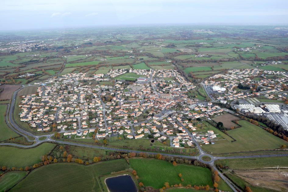 Vue aérienne Agglomération La Bruffière