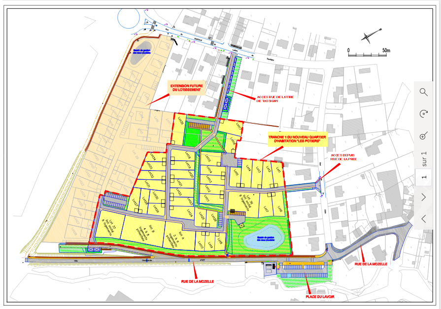 pLAN LOTISSEMENT DES POTIERS