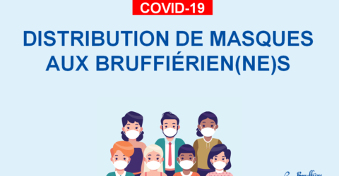 Distribution de masques aux habitants de La Bruffière