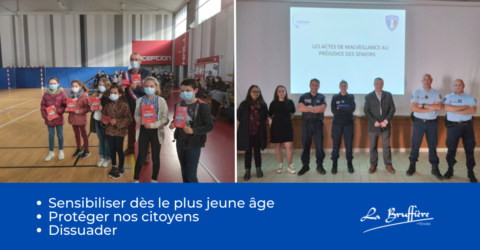 Photos remise passeport du civisme et réunion de sensibilisation seniors