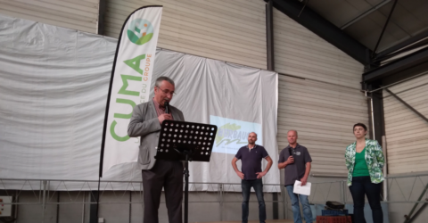 Photo de Jean-Michel Bregeon, maire de La Bruffière, pendant son discours